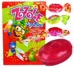 Cukierki Zozole Musss  WIŚNIA JABŁKO TRUSKAWKA Musujące Mieszko 2,5kg