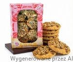 Ciastka MIX Zdrowa Przekąska Kruche Rodzynki Orzechy Słonecznik SOFT 450g 