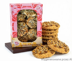 Ciastka MIX Zdrowa Przekąska Kruche Rodzynki Orzechy Słonecznik SOFT 450g 