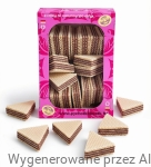 WAFELKI DOMOWE Przekładane Kremem KAKAOWE Pischinger Wafle SOFT 500g