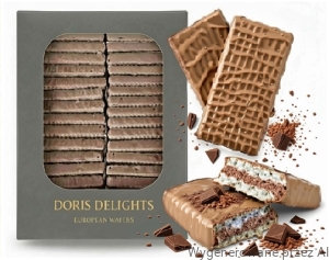Wafelki INTER WAFLE  Kultowe z Kremem Kakaowym w Masie Czekoladowej PRL SOFT 1,2kg