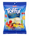 Cukierki TOFFIX Sugusy z Sokiem Owocowe Nadzienie Mix Smaków ELVAN 90g