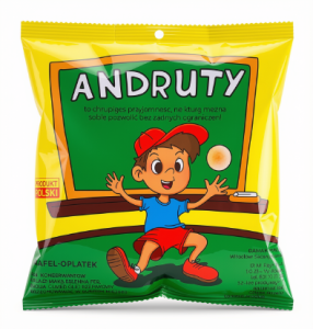 ANDRUTY Wafel Opłatek PRL Blaty Waflowe BAMAR 25 x 11g