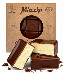Mleczko Gnieźnieńskie WANILIOWE w Czekoladzie PRL R.Wójcik 360g