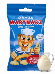 Draże ŚMIETANKOWE Marynarz Cukierki PRL Skawa 70g