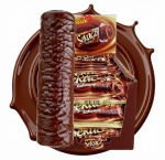 Sękacz KAKAOWY W CZEKOLADZIE Rurka z Kremem PRL WISŁA 38 x 32g