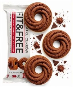 Ciastka Fit&Free CZEKOLADOWE Bez Dodatku Cukru Diabetyk CUKRY NYSKIE 120g