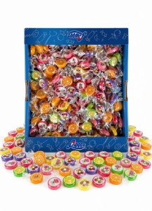 Cukierki Deseniowe Owocowe ROKSY Zawijane PRL Granpik Liwocz 1,5kg
