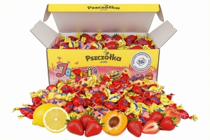 Cukierki Owocowe JOGUSIE Karmelki Jogurtowe dla Dzieci PSZCZÓŁKA 3kg