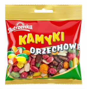 KAMYKI ORZECHOWE Drażetki w Otoczce Cukrowej PRL JUTRZENKA 100g