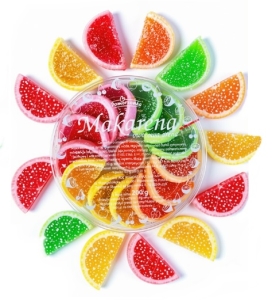 Galaretka w Cukrze MAKARENA Cytrynki PRL Półksiężyce Agar POMORZANKA 200g