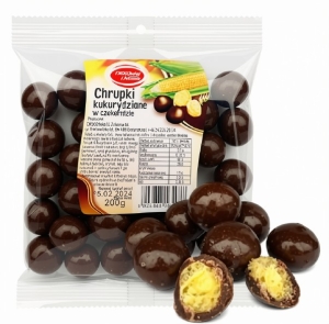 CHRUPKI Kukurydziane Kulki w Czekoladzie Ciasteczka CHOCOBAKAL 200g