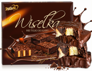 Czekoladki z Rumem WISEŁKA Ciasteczka z Alkoholem w Czekoladzie WISŁA 450g