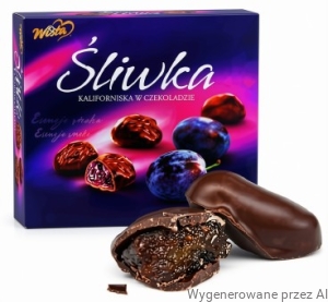 Śliwka Kalifornijska w Czekoladzie Śliwki Wisła 1,8kg