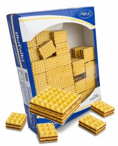 Wafle przekładane Czekoladowo-Śmietankowe WULKAN 2,5kg