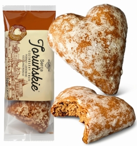 Pierniki SERCA TORUŃSKIE Lukrowane Serduszka KOPERNIK 120g
