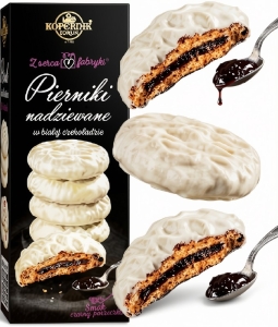 PREMIUM Pierniki Nadziewane PORZECZKOWE w Białej Czekoladzie KOPERNIK 150g