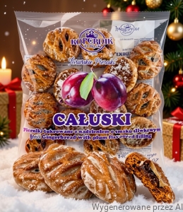 Pierniki w Lukrze CAŁUSKI Śliwkowe Lukrowane KOPERNIK 140g