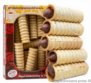 Sękacz MLECZNO ORZECHOWY Rurka z Kremem PRL SOFT 500g