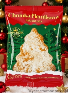 Piernik CHOINKA PIERNIKOWA Lukrowana Świąteczny do Paczki Kopernik 63g