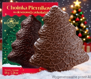 CHOINKA PIERNIKOWA w Czekoladzie Piernik do Paczki KOPERNIK 64g 